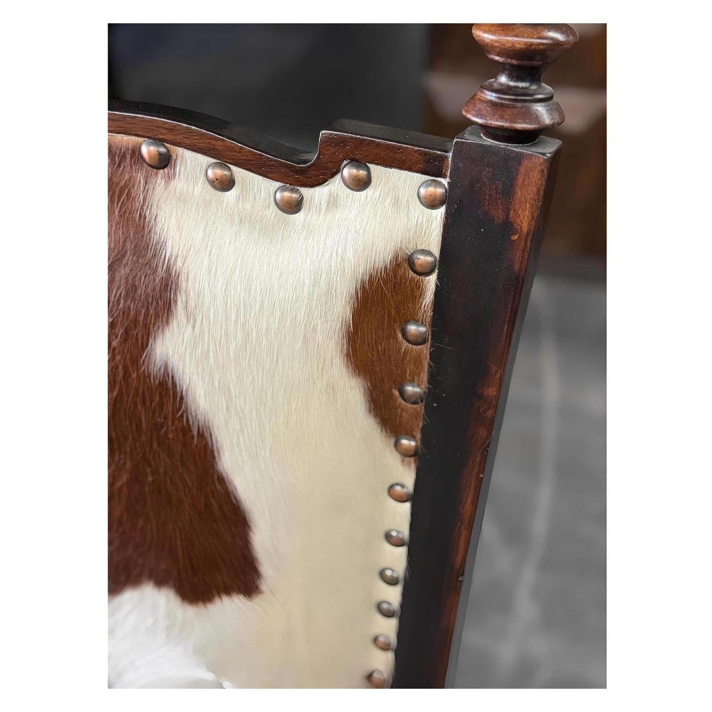 RED RIVER CHAIR - LEATHER WITH COWHIDE (2-Pack)