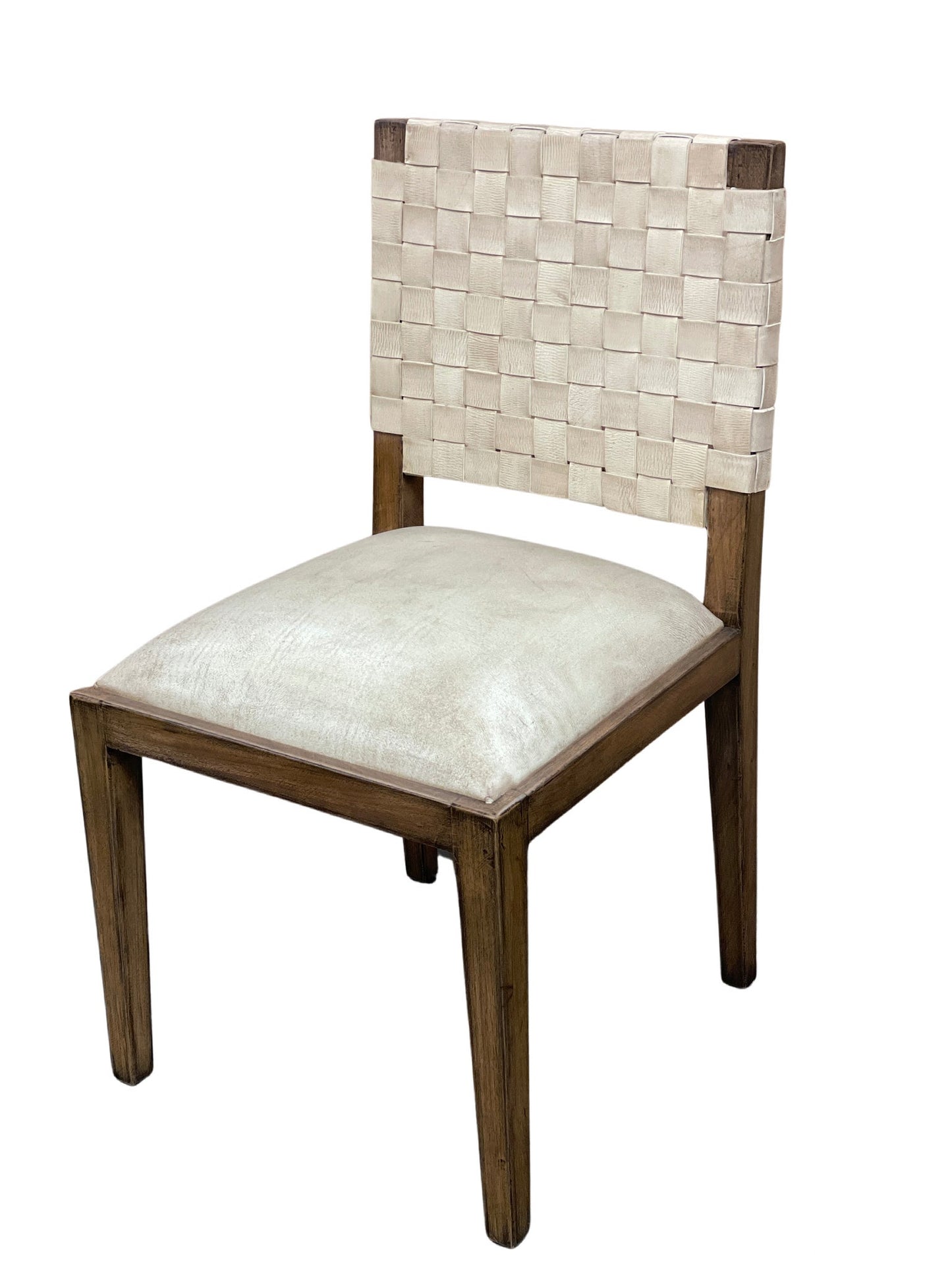 WEST SIDE CHAIR - WOVEN LEATHER BACK (2-Pack)