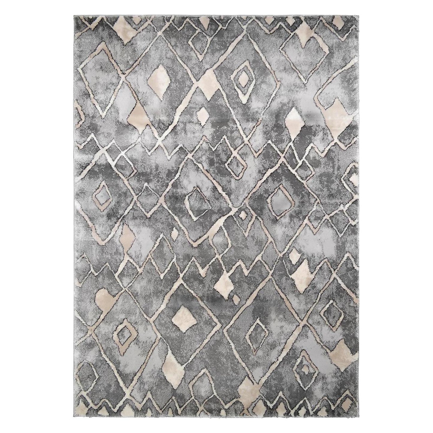 Pacific Area Rug Sputnik Gray 7'10"x9'10" Dense, Soft, Contemporary, 18mm pile height