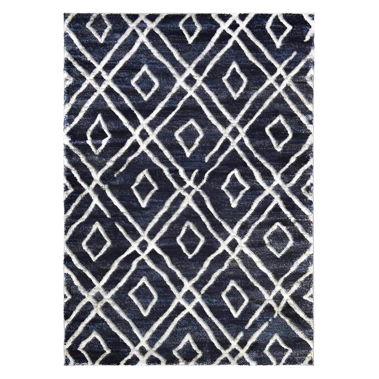 Pacific Area Rug Winslet Navy 7'10"x9'10" Dense, Soft, Contemporary, 18mm pile height