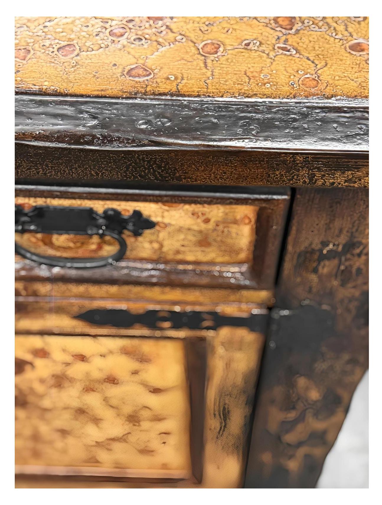 Saché Balzac Antique Walnut Dining Room Buffet Table - 19 x 65 x 39