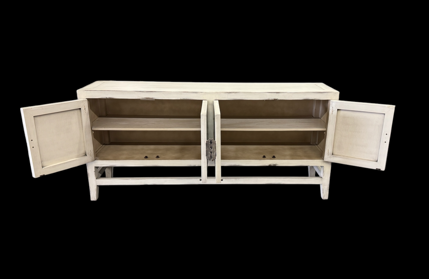 Orleans Antique Silver Dining Room Buffet Table Hand-Finished - 18.5 x 78 x 36