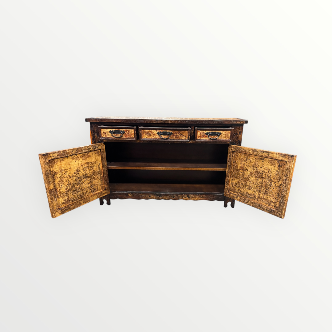Saché Balzac Antique Walnut Dining Room Buffet Table - 19 x 65 x 39