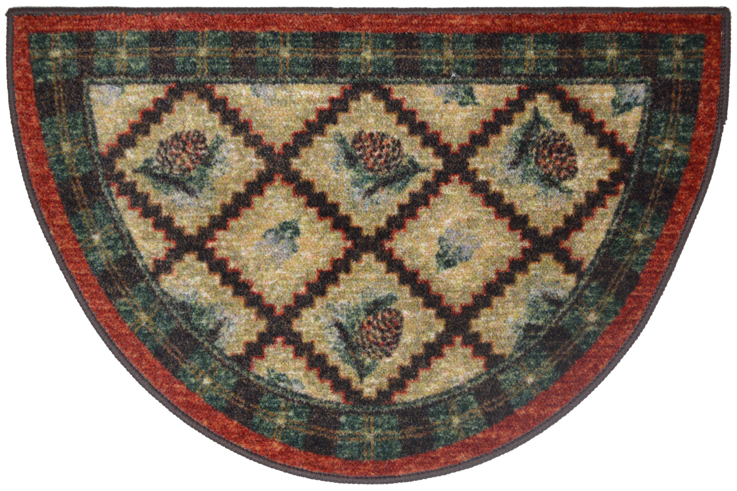 Cozy Cabin Pleasant Pine 30"x46"- Washable; Slip-Resistant Back, Made in the USA, 8mm pile height