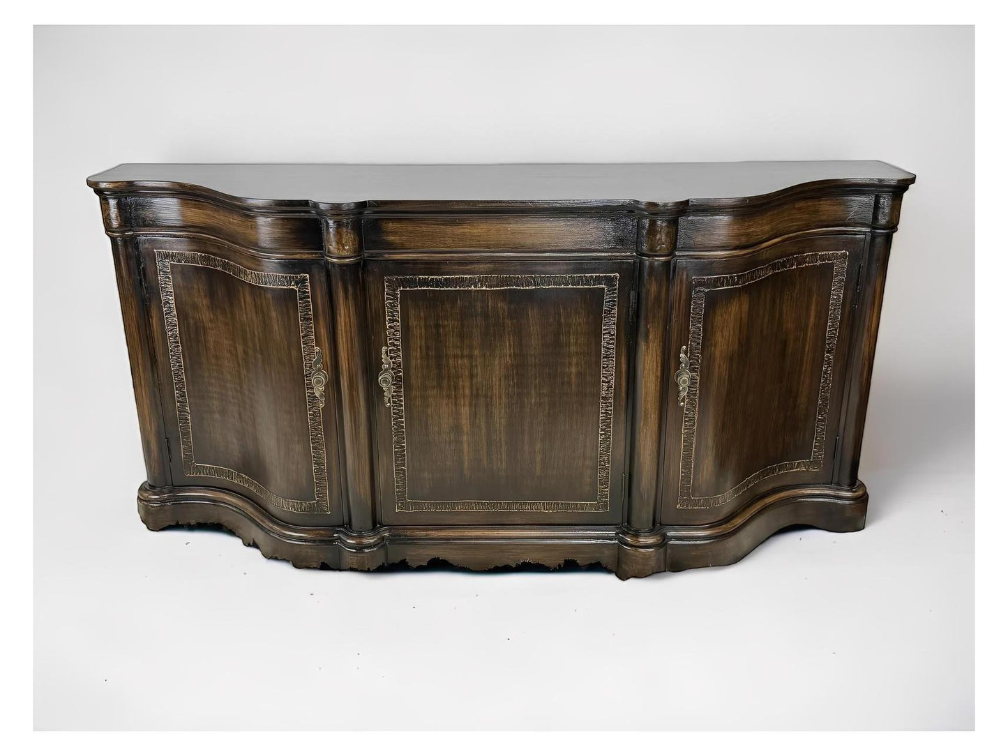 Challain Amboise Dark Walnut Dining Room Buffet Table, Antique Finish