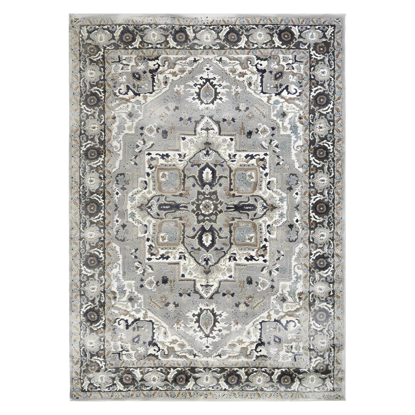Rhapsody Area Rug Sutton Gray 7'10"x9'10" Dense, Soft, Contemporary, 18mm pile height