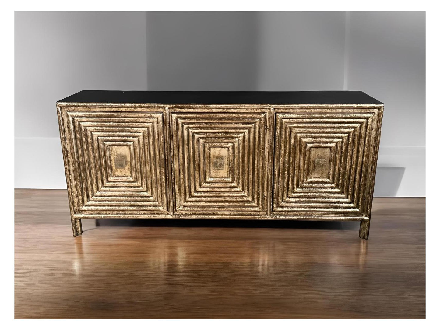 Forges Antique Gold Dining Room Buffet Table 18x78x36 Handcrafted