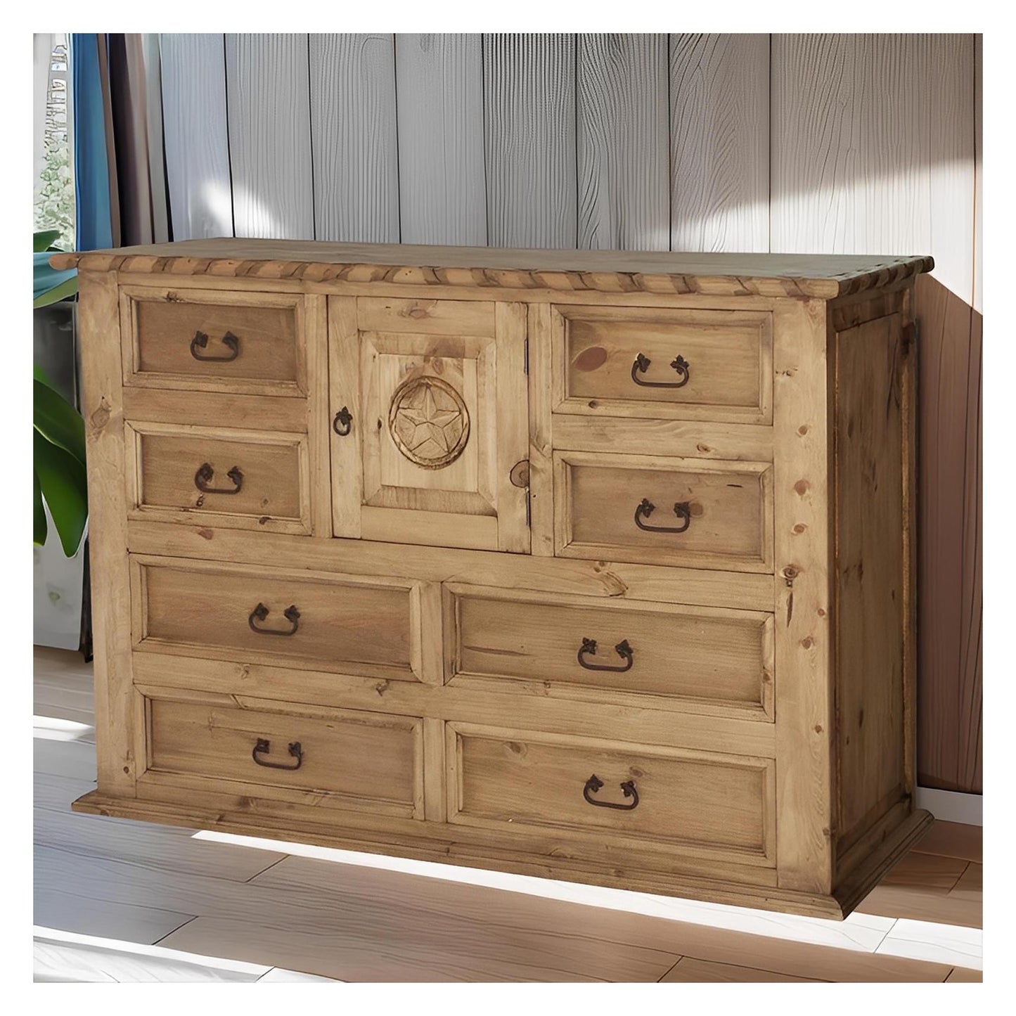 Brazos Basin Dresser With Rope And Star