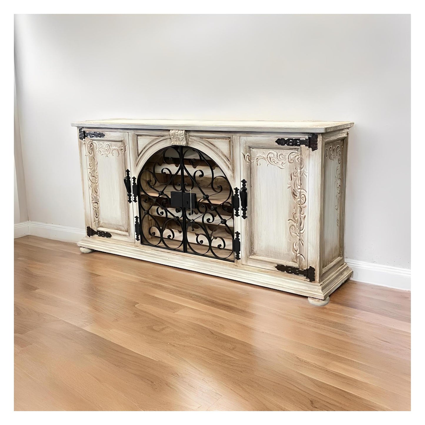 Manoir Orsay Avignon Ivory Handcrafted Dining Room Buffet Table Signature - 18.5 x 82 x 42