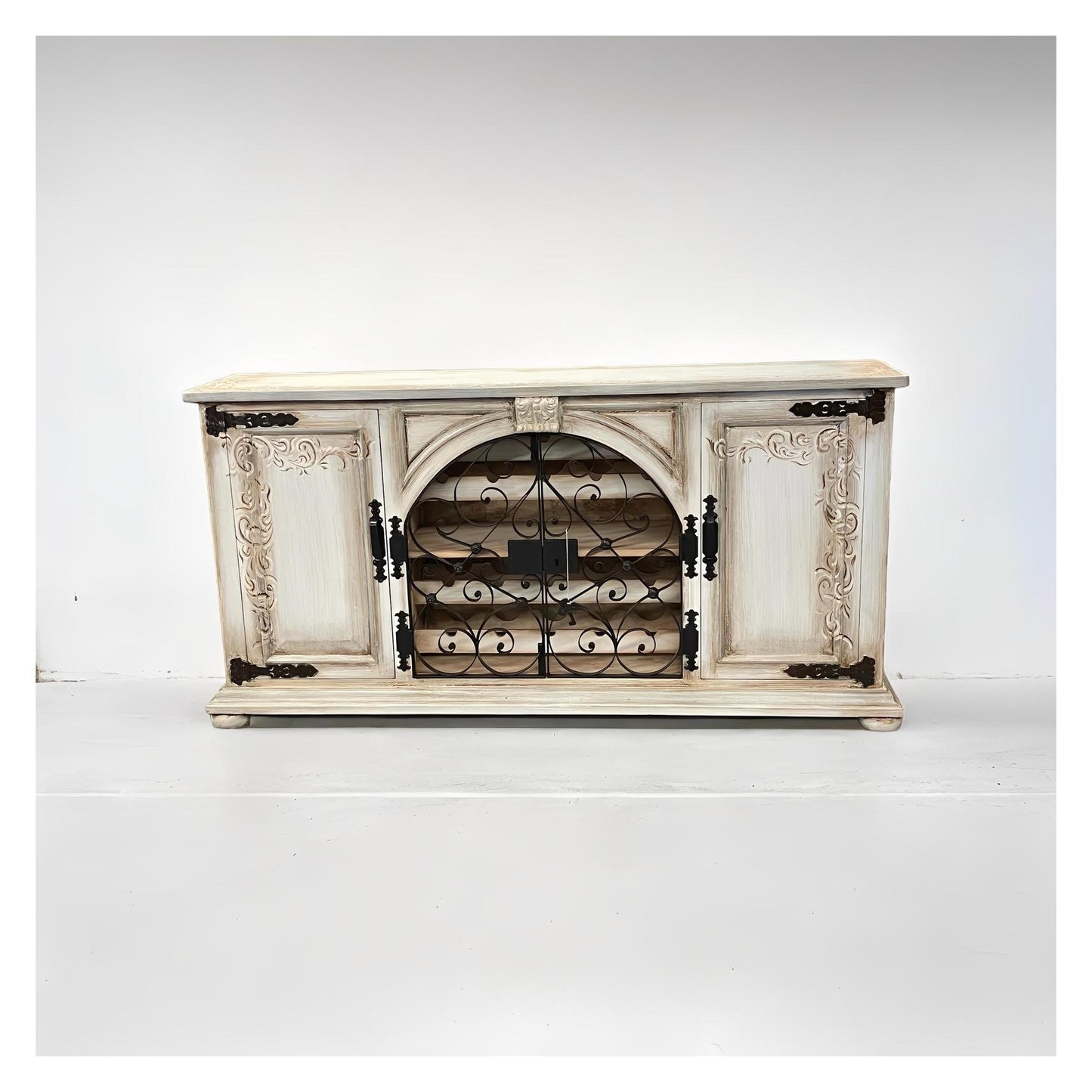 Manoir Orsay Avignon Ivory Handcrafted Dining Room Buffet Table Signature - 18.5 x 82 x 42