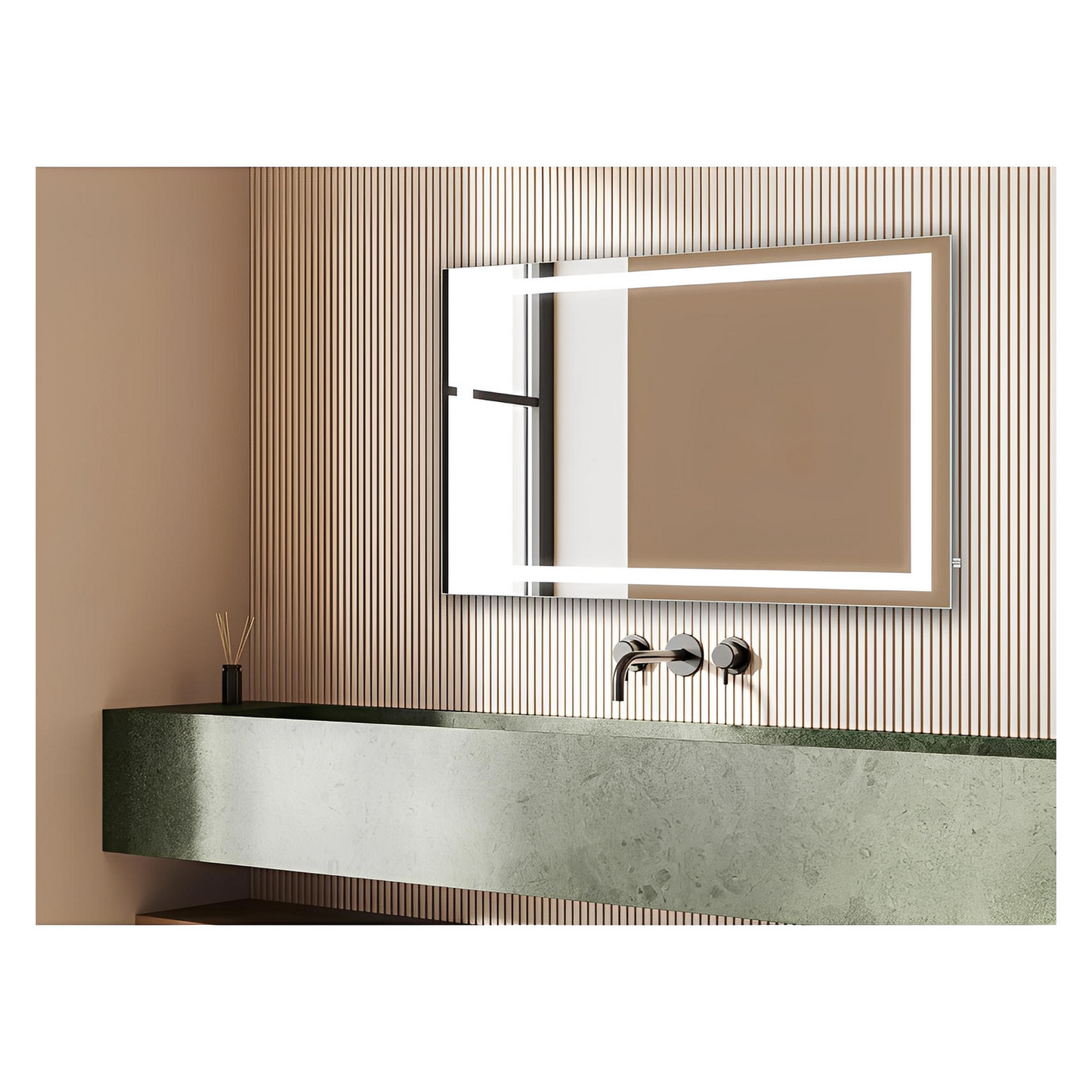 CALYPSO LED LIGHTED TABLETOP OR WALL MOUNTED VANITY MIRROR - 85 x 40