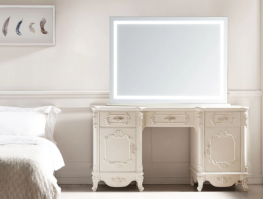 CALYPSO LED LIGHTED TABLETOP OR WALL MOUNTED VANITY MIRROR - 85 x 40