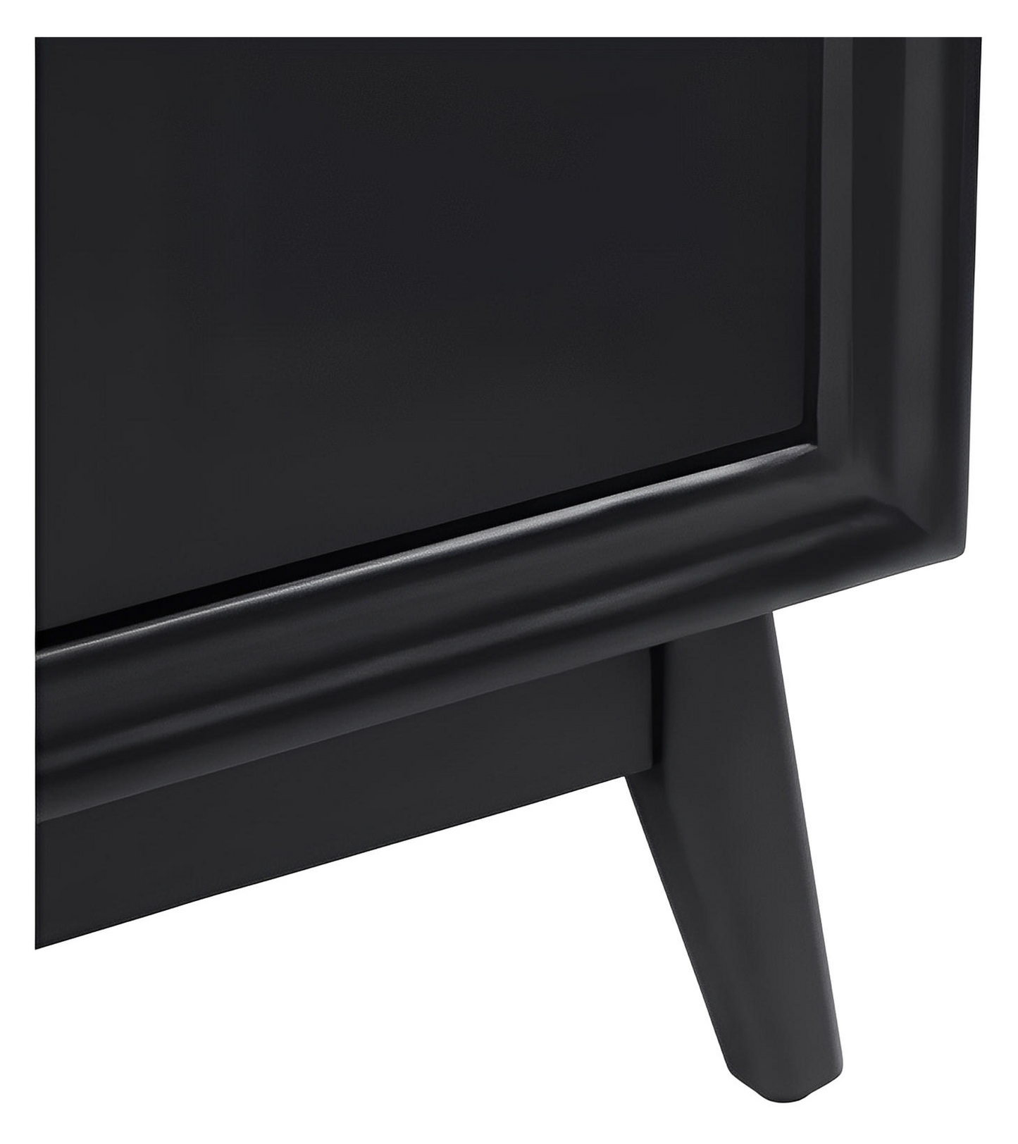 Rehoboth Black Nightstands (2-Pack) Traditional, Transitional, antique-style handles, carved details