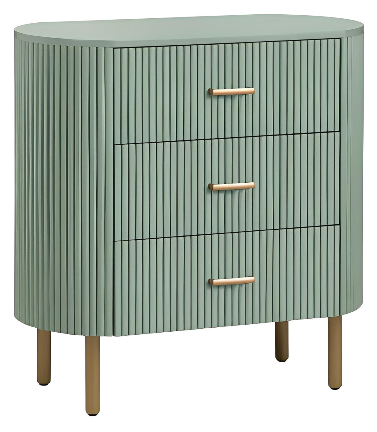 Stowe Painted Green Nightstands (2-Pack) Transitional, tapered legs, felt-lined top drawers