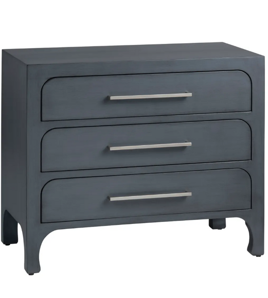 Great Barrington Blue Nightstands (2-Pack) Transitional, tapered legs, felt-lined top drawers