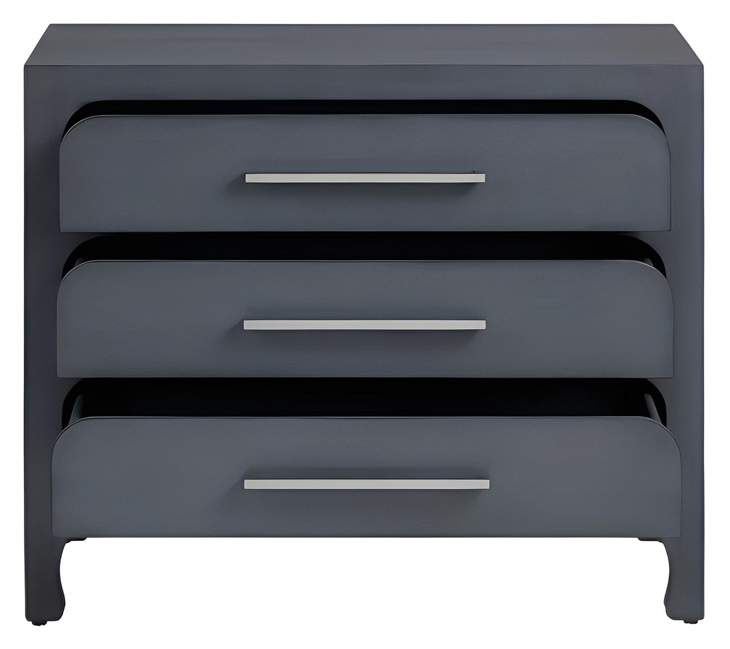 Great Barrington Blue Nightstands (2-Pack) Transitional, tapered legs, felt-lined top drawers