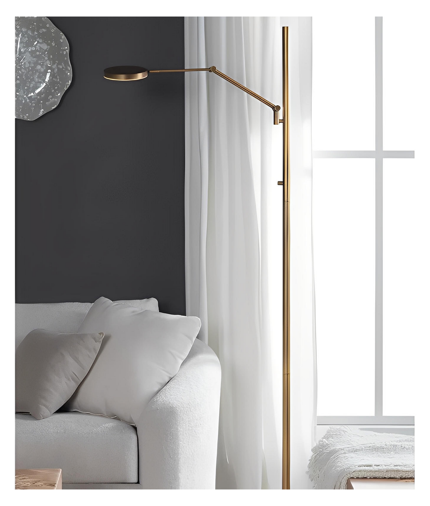 Kitalpha of Concord Floor Lamp, Contemporary, Gold