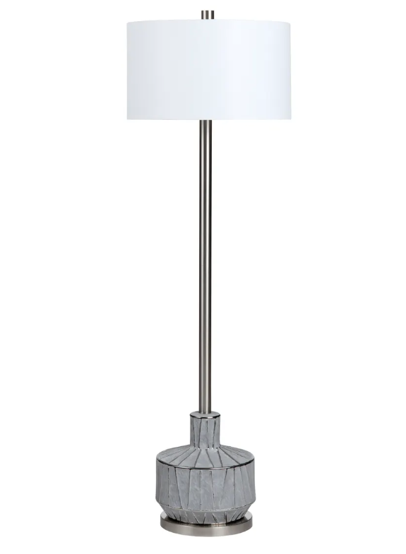 Pleione of Providence Floor Lamp, Grey, Transitional