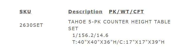 Tyler 5-PC Counter Height Table & 4) Chairs; Dark Brown