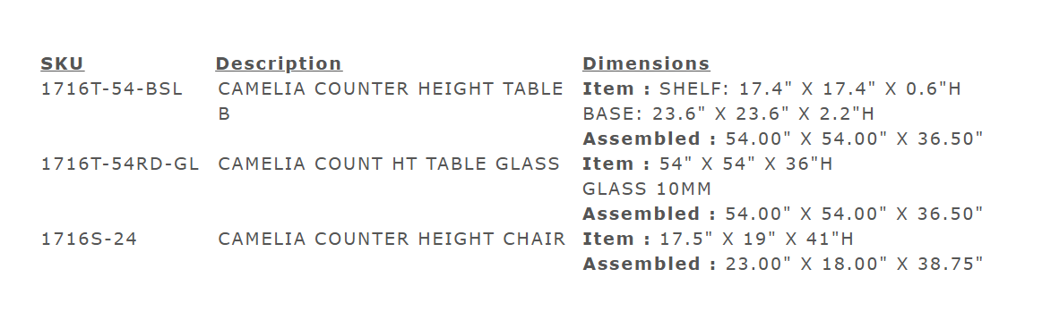 Catherine 5PC Round Counter Ht Glass Table & 4) Chairs; Gray