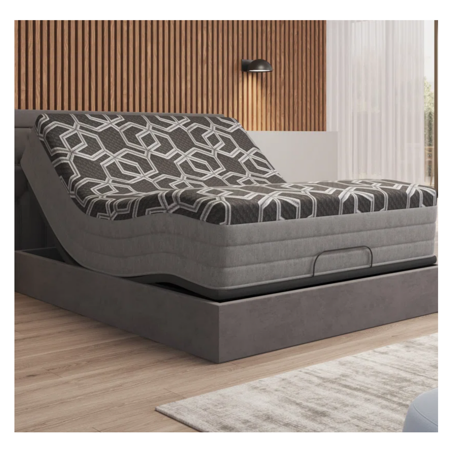 Foam Mattress in a Box Made in the USA | Black and Gray Cooling Mattress | 14-Inch Medium Firmness
