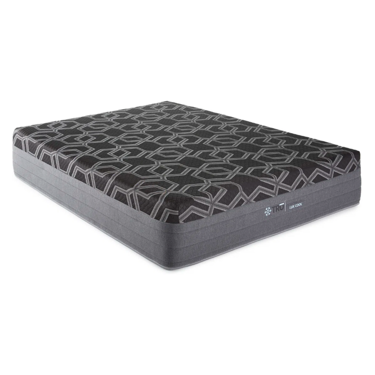 Foam Mattress in a Box Made in the USA | Black and Gray Cooling Mattress | 14-Inch Medium Firmness