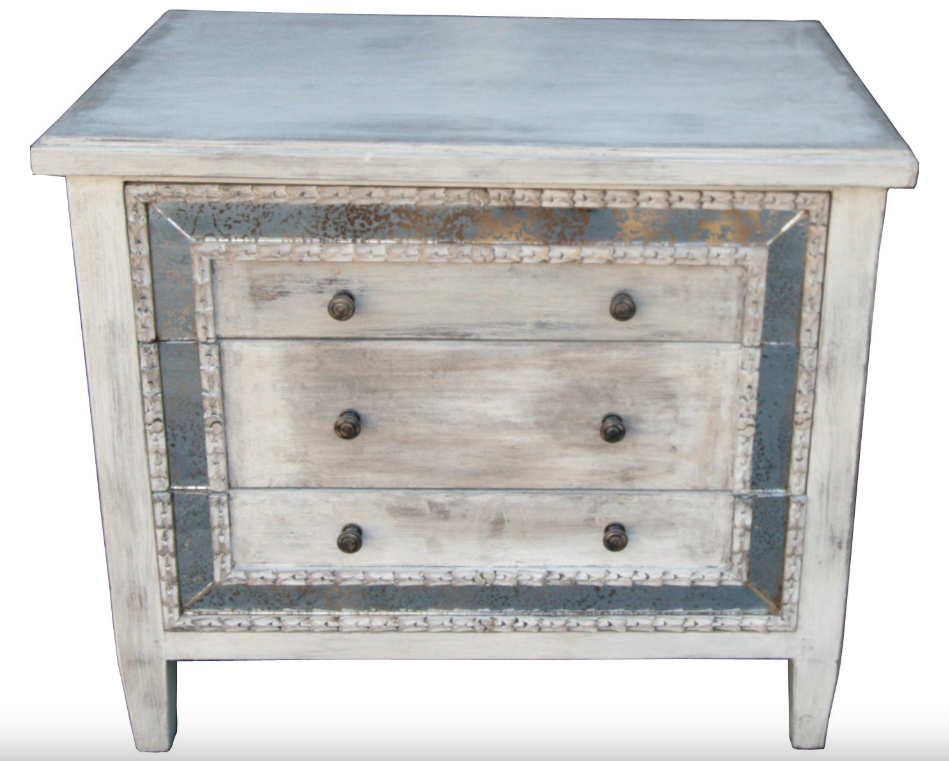 ISABELLE BEDROOM SET | 87" Tall | Antique Mirror Details | Includes Delivery and Assembly