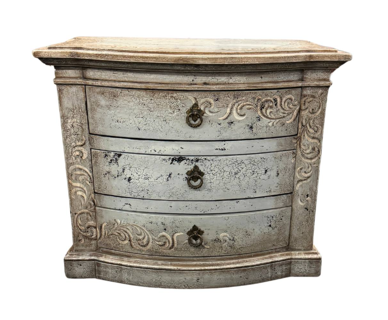 CELESTE BEDROOM SET RUSTIC SILVER 87.5" Tall | Distressed French European | Includes Delivery and Assembly