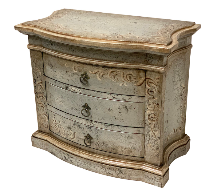 CELESTE BEDROOM SET RUSTIC SILVER 87.5" Tall | Distressed French European | Includes Delivery and Assembly