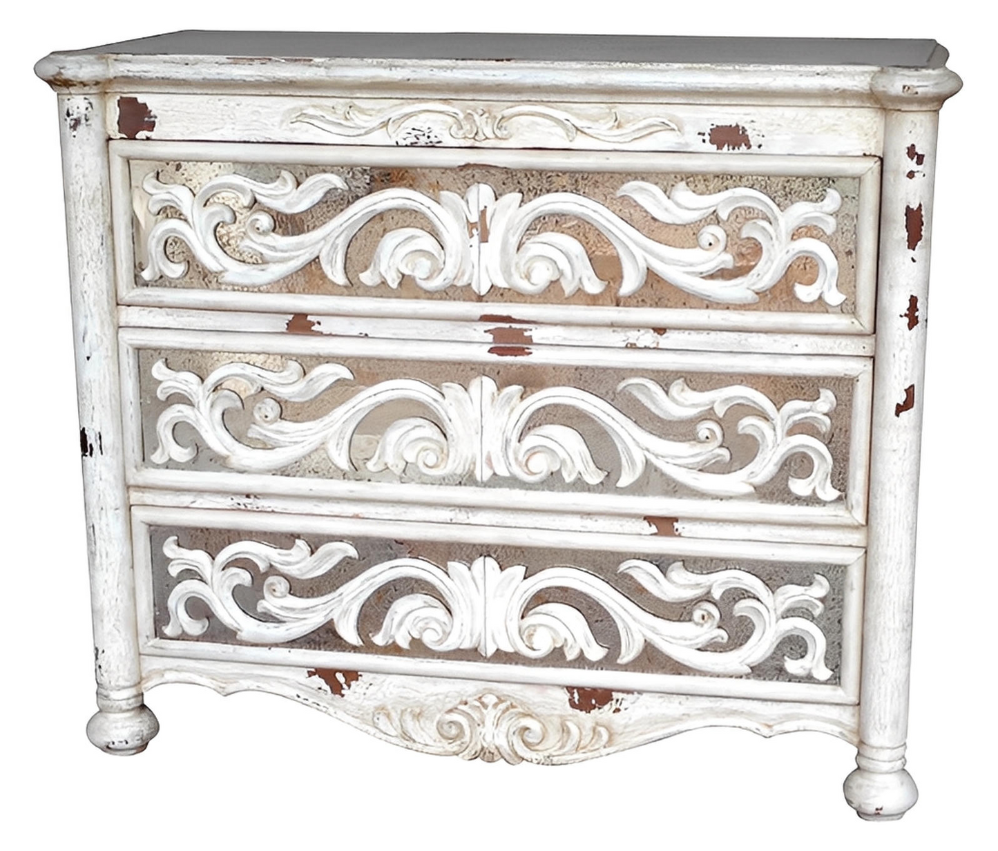 ALBA BEDROOM SET | Luxury French European | Antique Mirror Details | Includes Delivery and Assembly