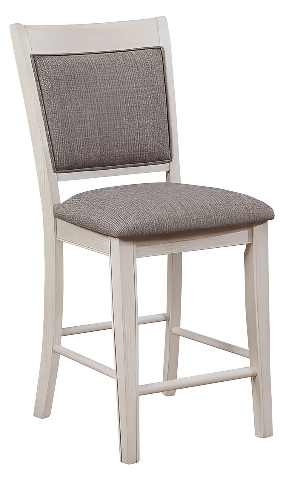 Fulton 6-PC Counter Ht Chalk Gray Dining Set | 1) Table, 4) Chairs, 1) Bench