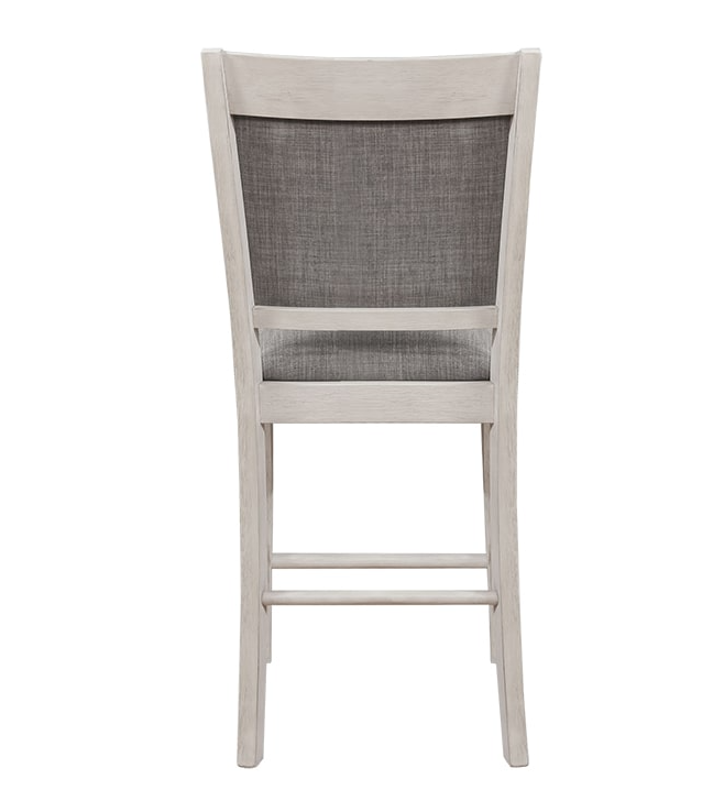 Fulton 6-PC Counter Ht Chalk Gray Dining Set | 1) Table, 4) Chairs, 1) Bench