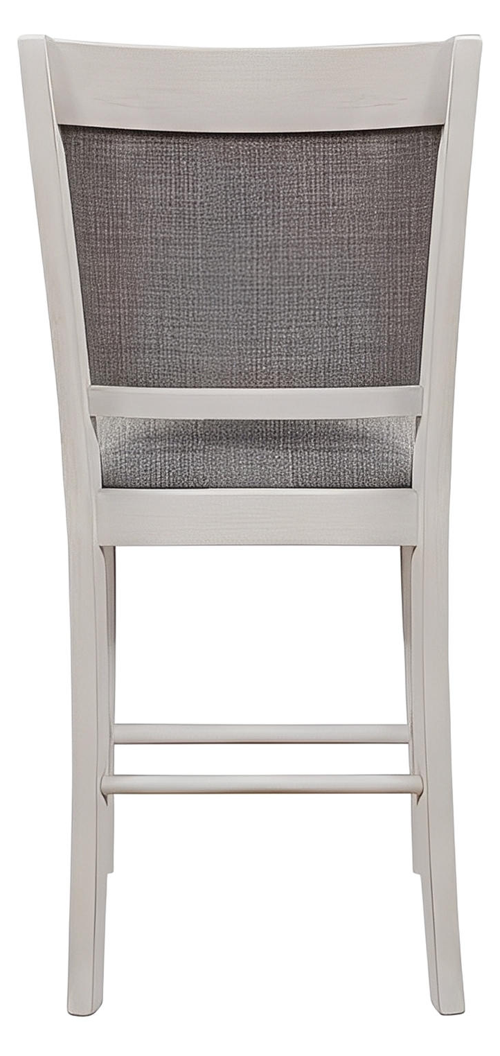 Fulton 6-PC Counter Ht Chalk Gray Dining Set | 1) Table, 4) Chairs, 1) Bench