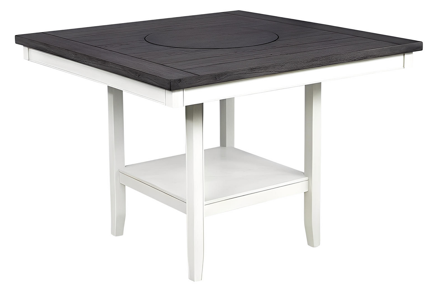 Fulton 6-PC Counter Ht Chalk Gray Dining Set | 1) Table, 4) Chairs, 1) Bench