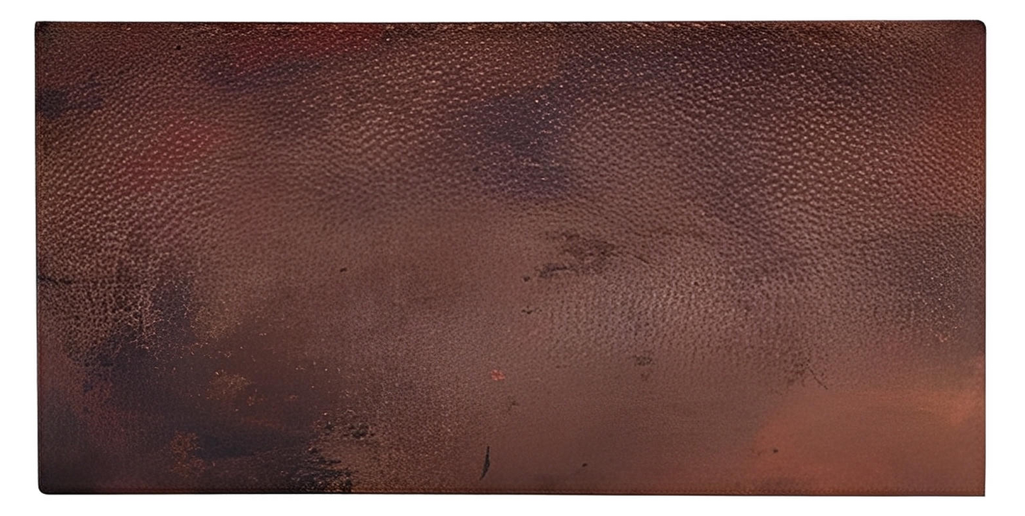 Sierra Saddle Dark Walnut Bedroom Set (5-Piece) With Dark Red Crocodile Print Leather & Strap Accents, Hand-Carved - Includes Full Service Delivery