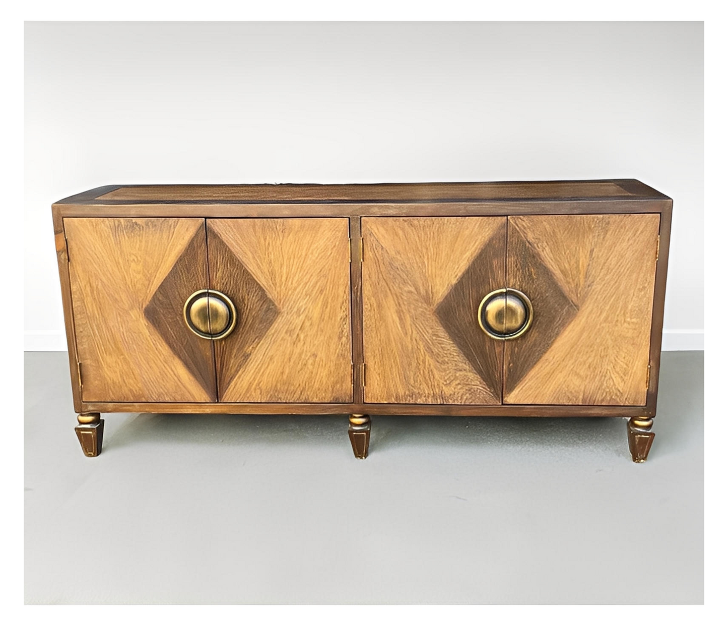 Asti Walnut European Heritage Dining Room Buffet Table 19.5 x 79 x 36