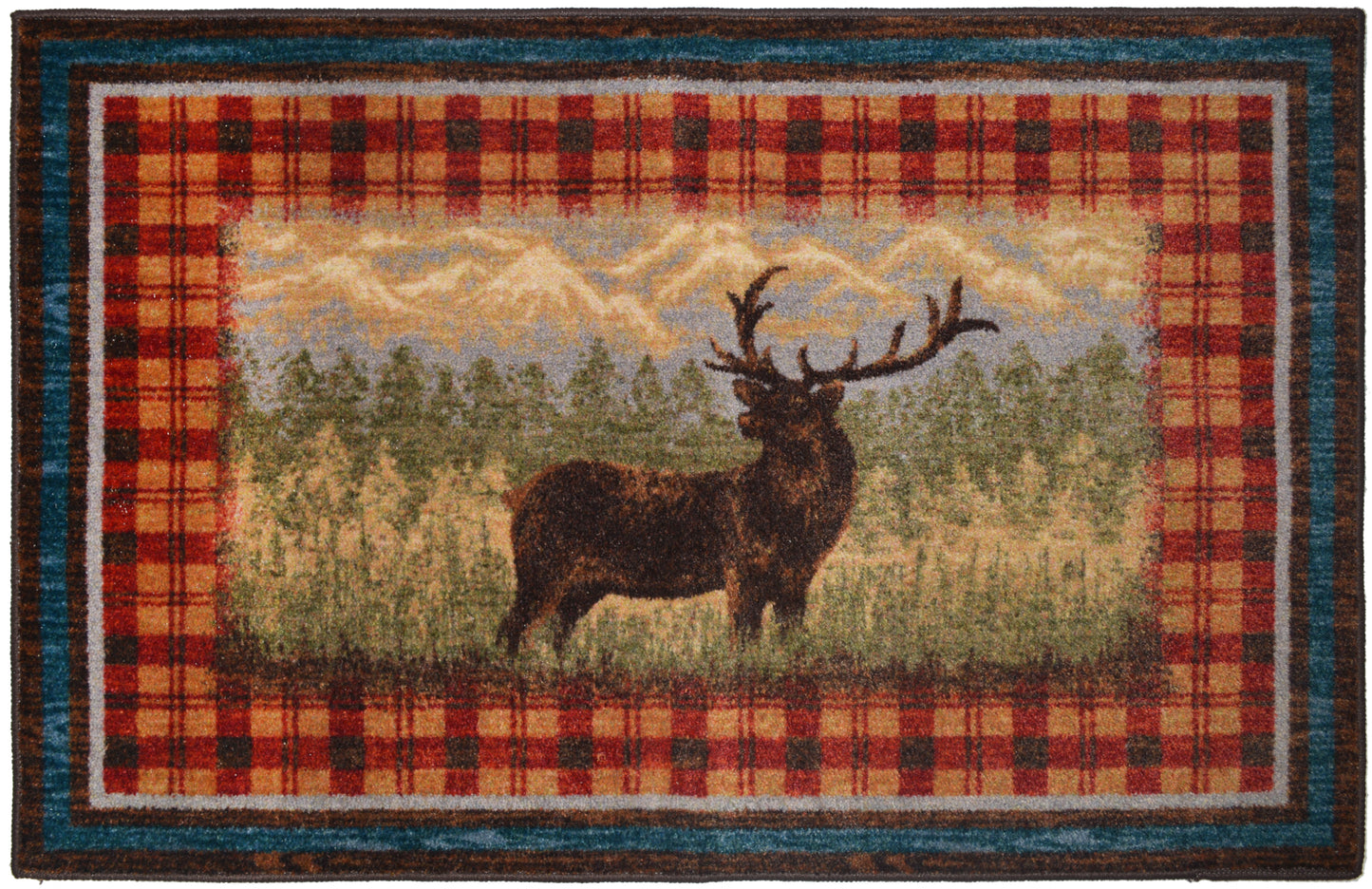 Cozy Cabin Teton 30"x46" Washable; Slip-Resistant Back, Made in the USA, 8mm pile height