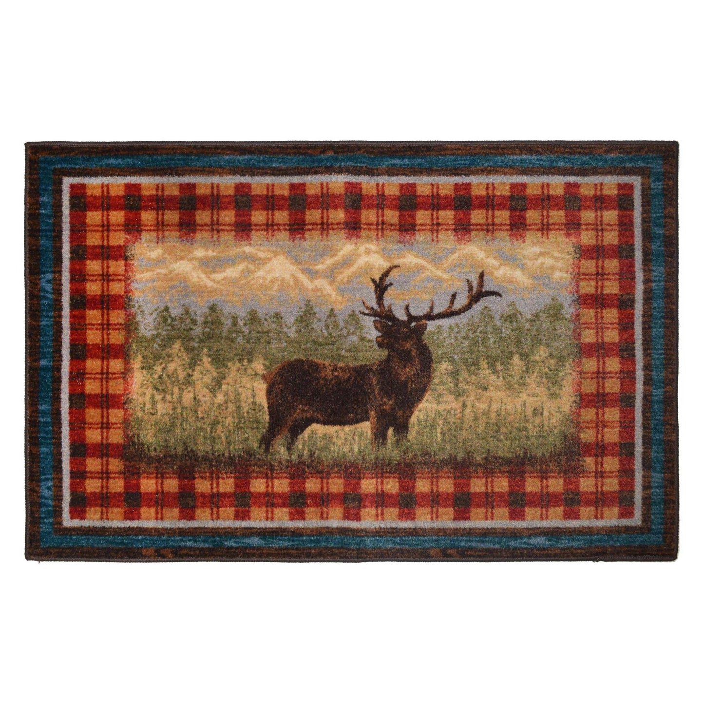 Cozy Cabin Teton 30"x46" Washable; Slip-Resistant Back, Made in the USA, 8mm pile height