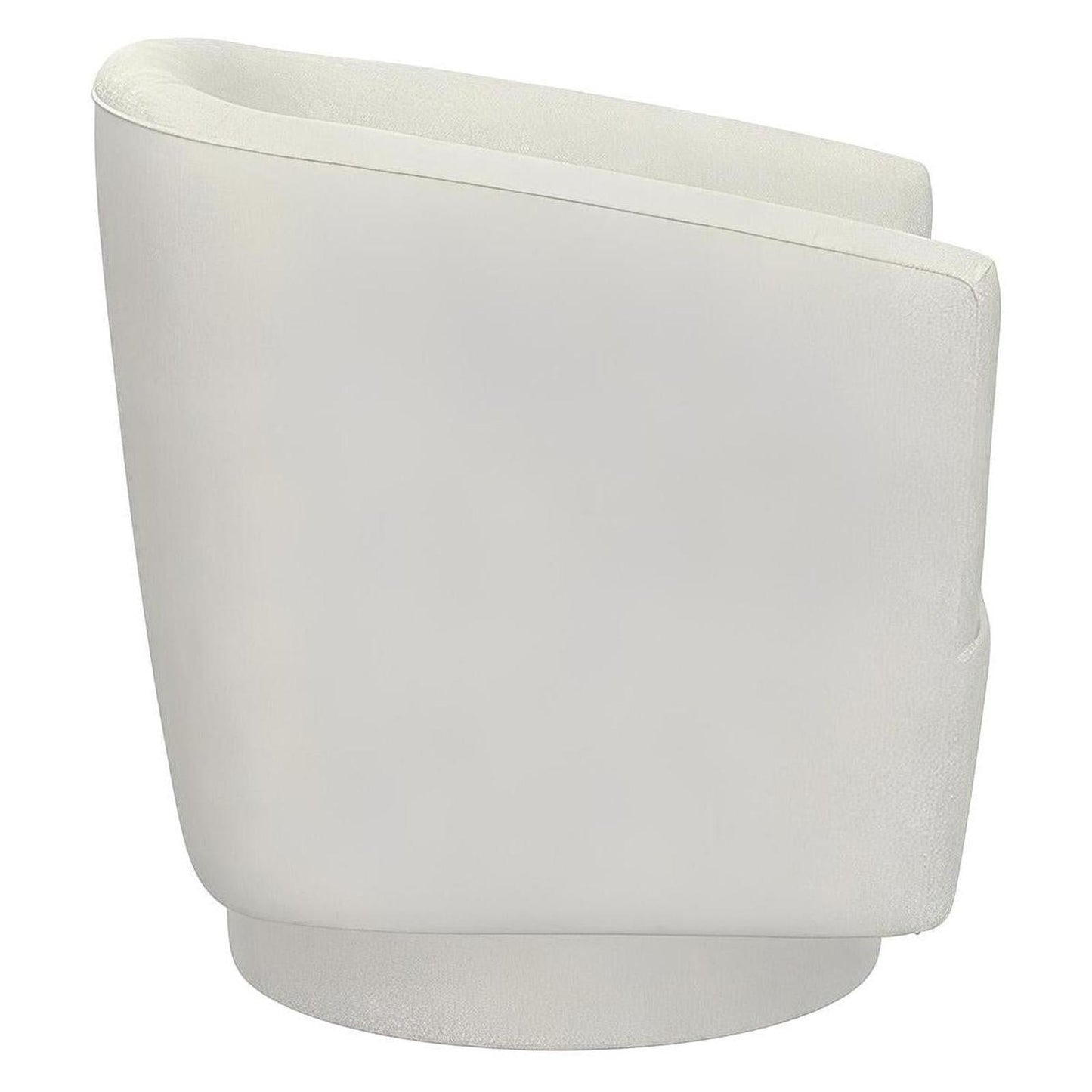 White Upholstered Swivel Chair 360-Degree Contemporary Design (2-Pack)