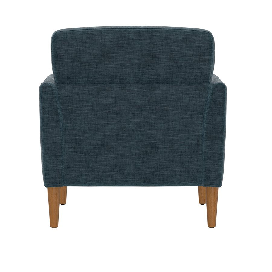 Blue Upholstered Accent Chair with Button Tufts and Arms (2-Pack)
