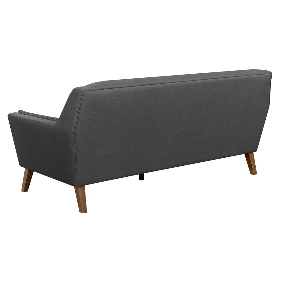 CHARCOAL SOFA COUCH Mid-Century Modern, Tufted, Clean Lines