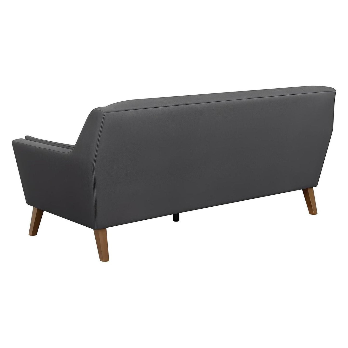 CHARCOAL SOFA COUCH Mid-Century Modern, Tufted, Clean Lines