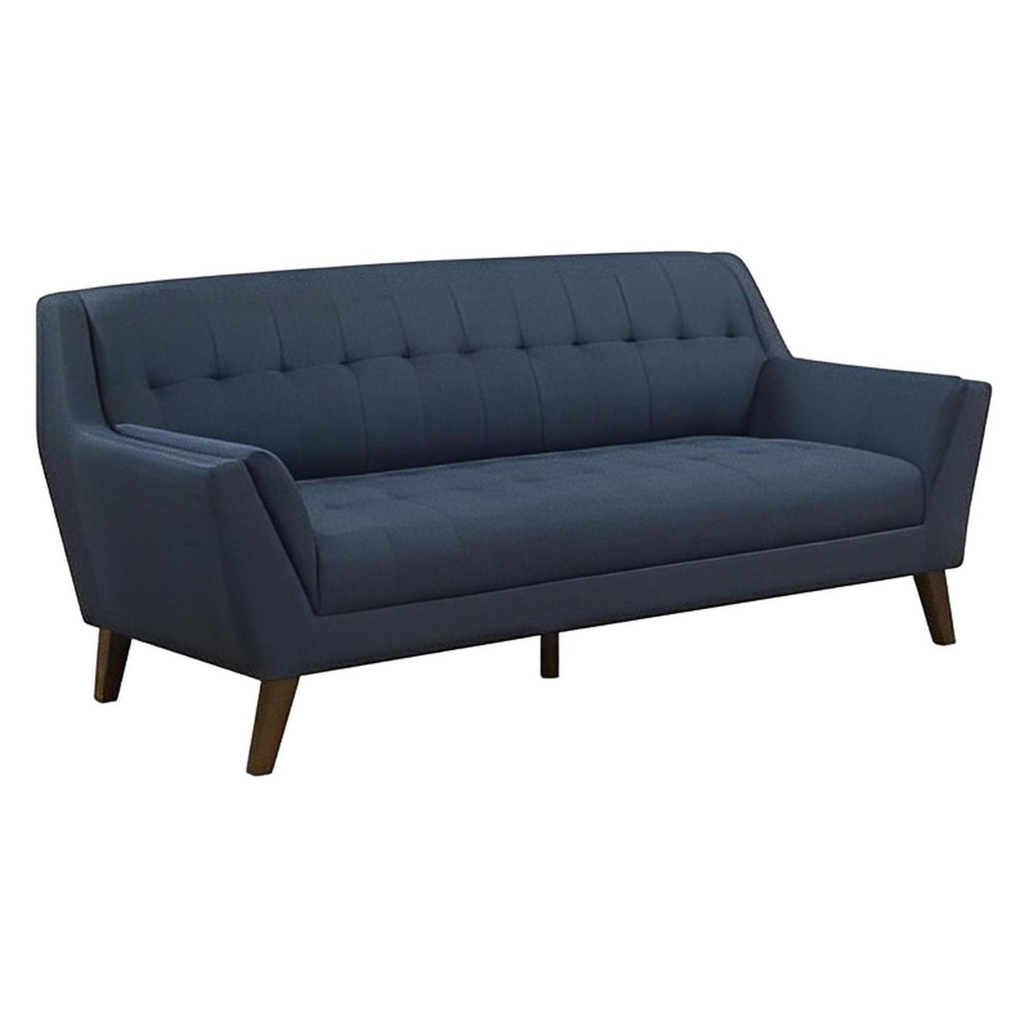 NAVY SOFA COUCH Mid-Century Modern, Tufted, Clean Lines
