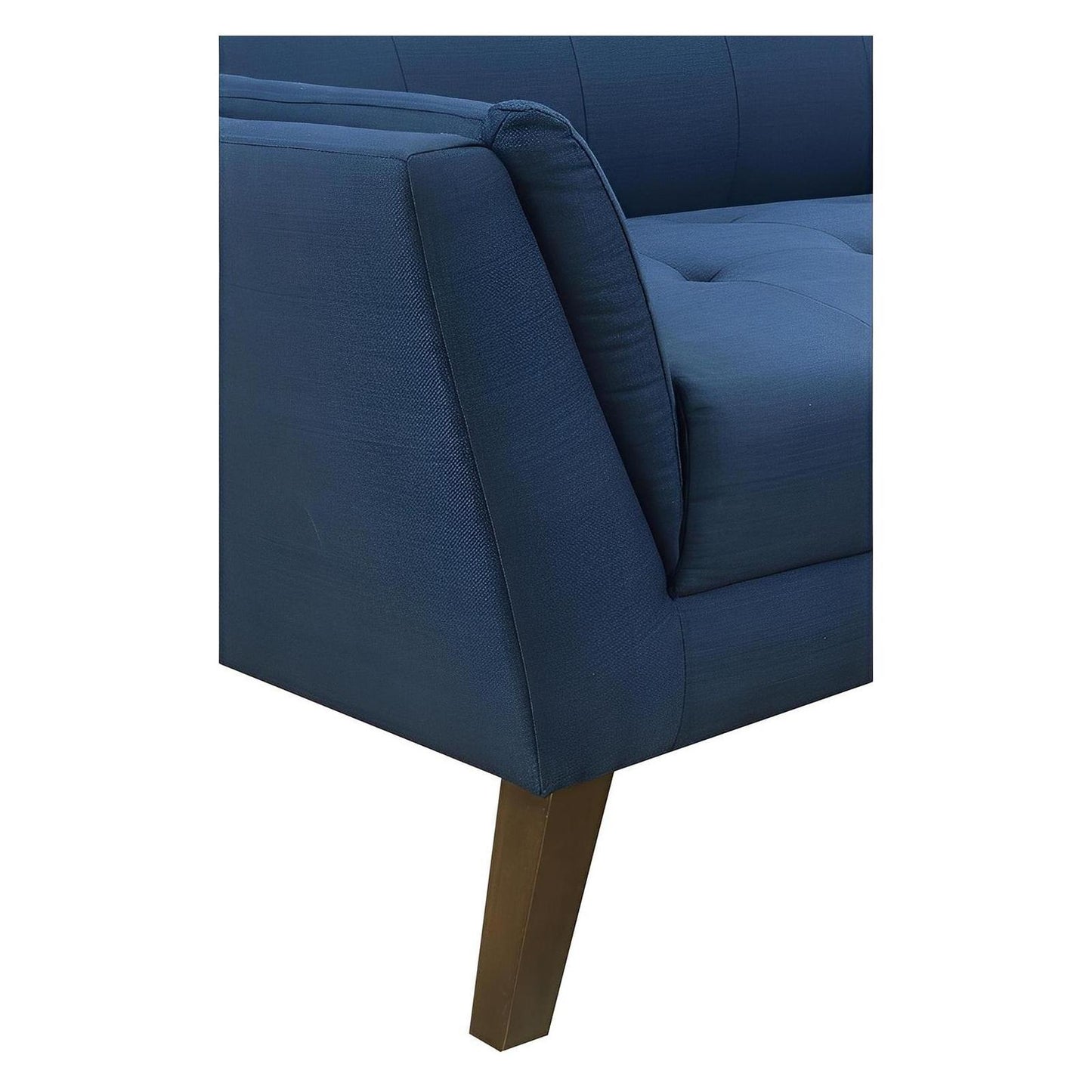 NAVY SOFA COUCH Mid-Century Modern, Tufted, Clean Lines