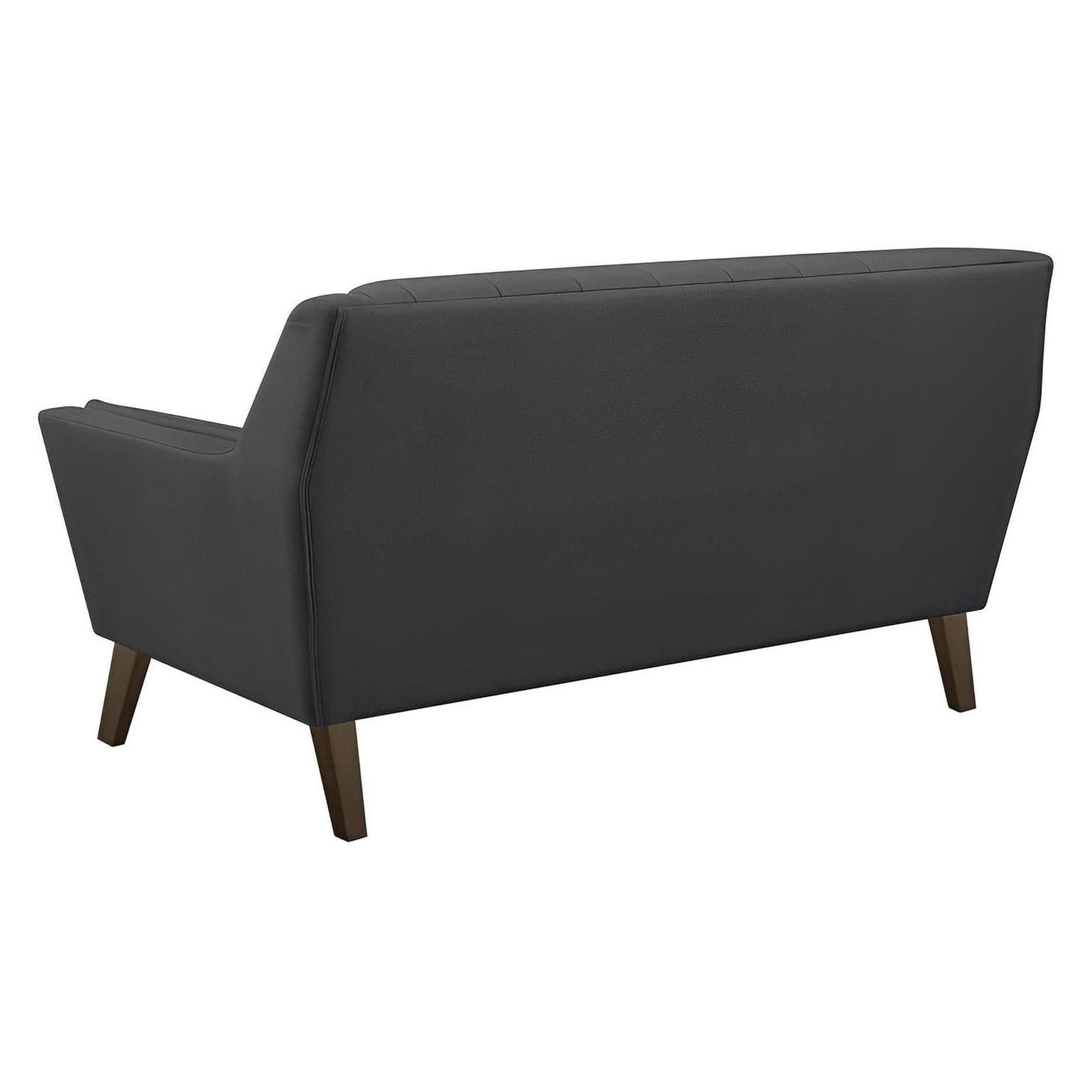 LOVESEAT - CHARCOAL - Mid-Century Modern, Tufted, Clean Lines