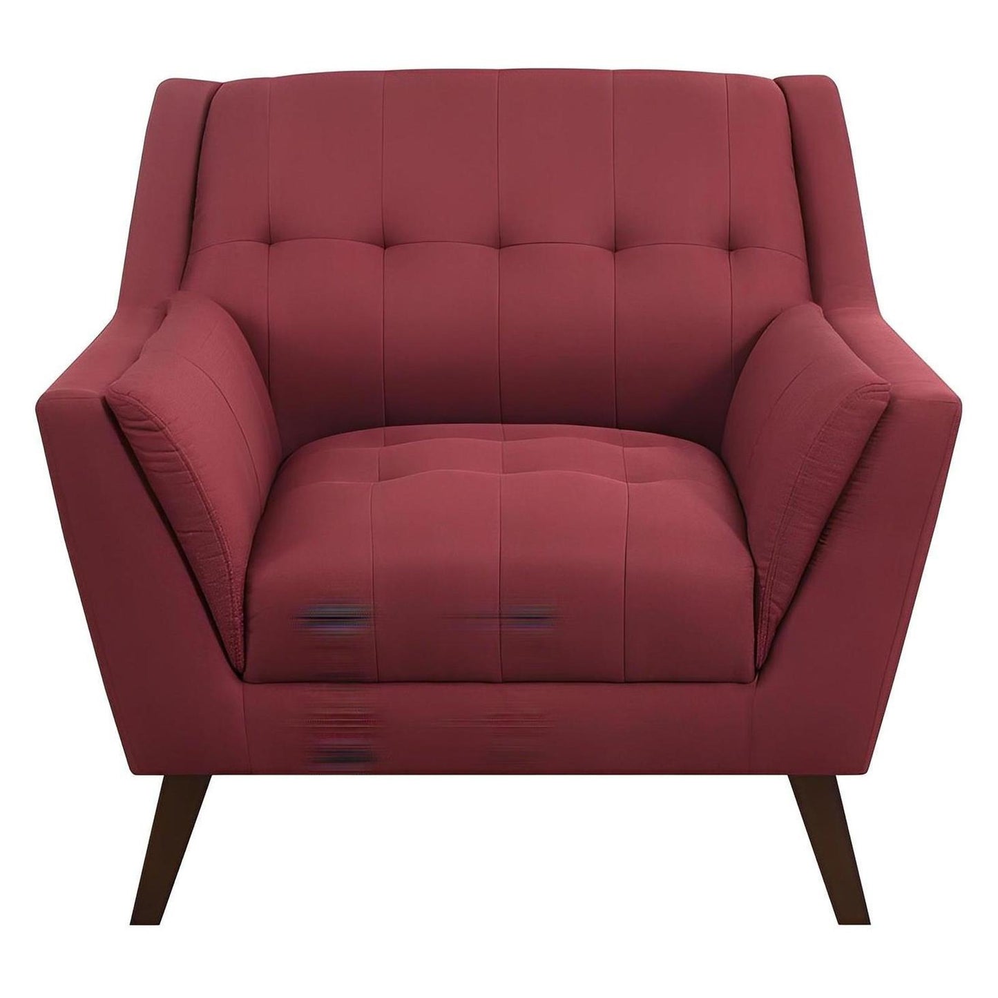 CHAIR - RED - Mid-Century Modern, Tufted, Clean Lines (2-Pack)