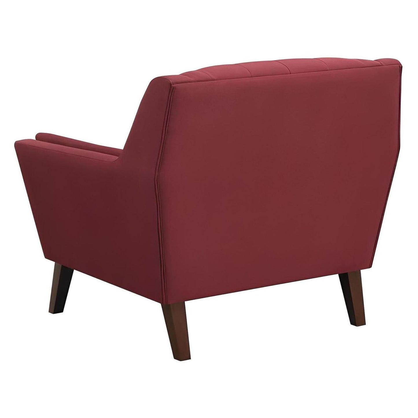 CHAIR - RED - Mid-Century Modern, Tufted, Clean Lines (2-Pack)