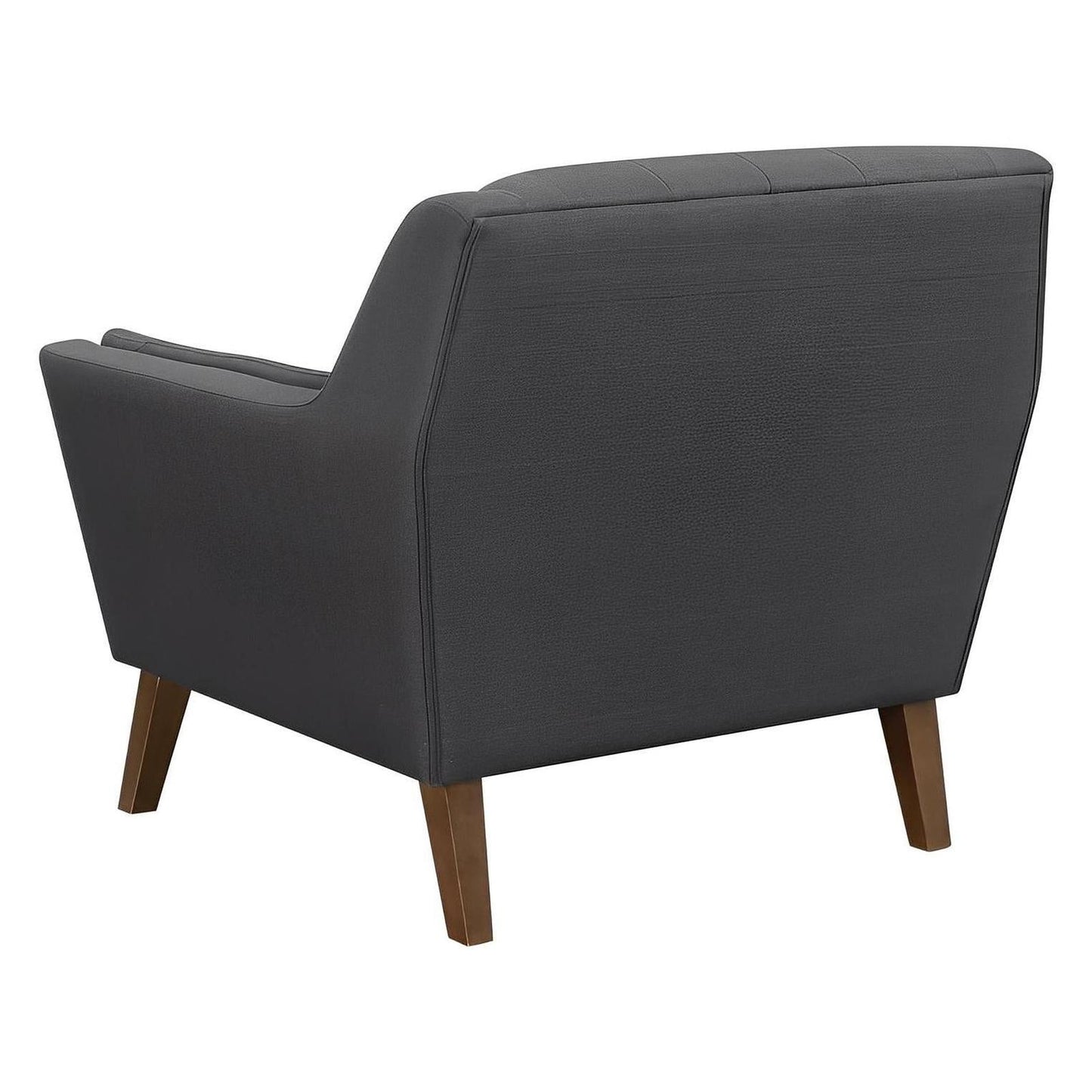CHAIR - CHARCOAL - Mid-Century Modern, Tufted, Clean Lines (2-Pack)