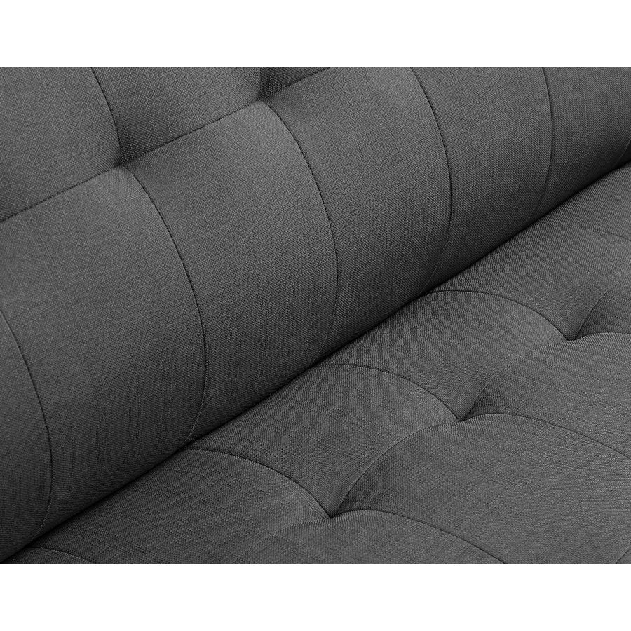 CHAIR - CHARCOAL - Mid-Century Modern, Tufted, Clean Lines (2-Pack)