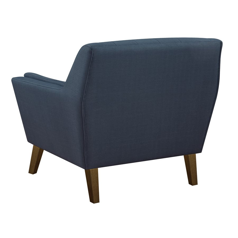 CHAIR - NAVY - Mid-Century Modern, Tufted, Clean Lines (2-Pack)
